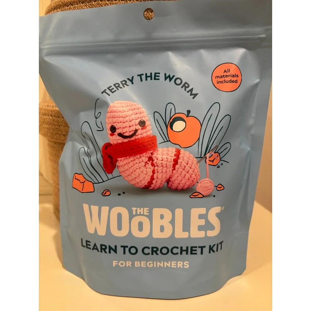 The Woobles Mystery Terry the Worm Crochet Kit Brand New with hook